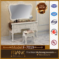Frank 55-inch solid wood bathroom vanity,white and silver bathroom set